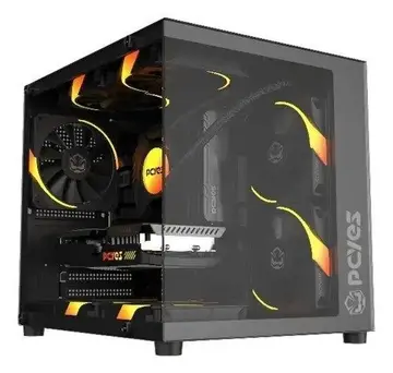 gabinete pcyes forcefield mini black vulcan