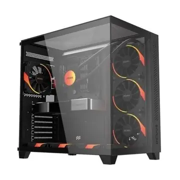 gabinete pcyes forcefield max black vulcan atx mid-tower