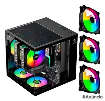 gabinete gb1787 preto micro-atx 3 fans rgb