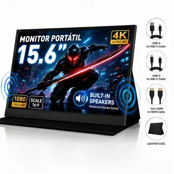 monitor portátil 15.6 fhd 1080p ips type-c hdmi