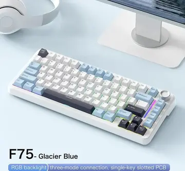 Teclado Mecânico Gamer Sem Fio Freewolf F75 Rgb Mercado Livre