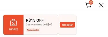 Acesse algum Vídeo do Shopee Vídeo e Resgate os Cupons pelo APP