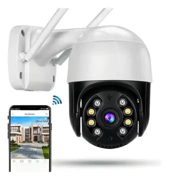 Câmera de Segurança Ip A8 App Icsee Full Hd Wifi 360 Branco/Preto G.Eye