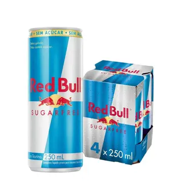 bebida energética red bull sugar free 4 unidades 250ml
