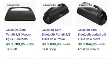caixa de som lg xboom xg9s bluetooth portátil ip67 24 horas de bateria preto