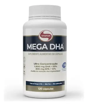 suplemento alimentar vitafor mega dha 120 cápsulas