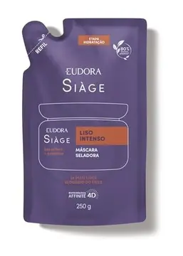 cosméticos siage refil máscara capilar liso intenso 250g