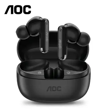 fone de ouvido aoc sem fio com estojo de carga