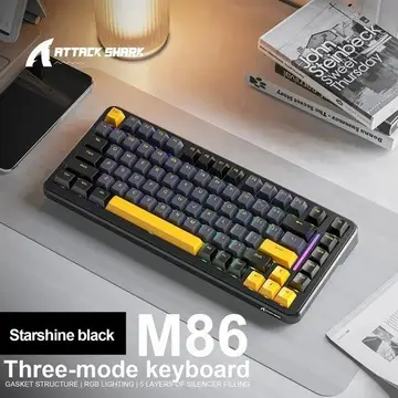 teclados attack shark m86 star black inglês us