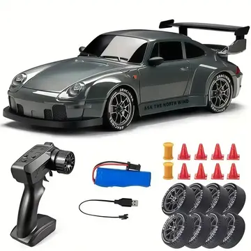Carrinho Controle Remoto 4x4 1:24 Recarregável Drf Azul-aço