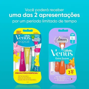 depilação gillette venus extra suave 3 unidades