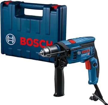 Furadeira De Impacto 750w Gsb 13 Re Em Maleta Bosch Cor Azul