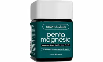 PENTA MAGNÉSIO - Bisglicinato + Dimalato + Citrato + Taurato + Óxido de Magnésio - A Combinação Perfeita de 5 Magnésios com Máxima Pureza e 