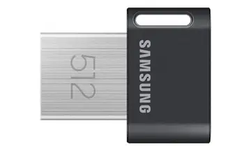 Samsung Pendrive USB 3.2 FIT Plus, 512 GB USB padrão tipo-A, velocidades de até 400 MB/s / 110 MB/s, cartão de memória de armazenamento port