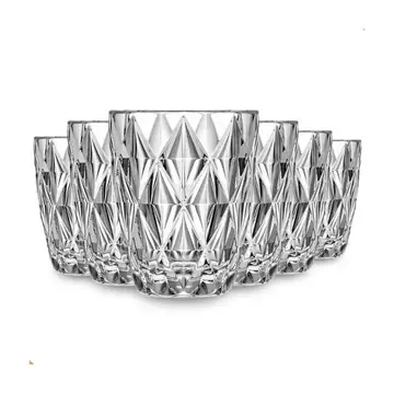 jogo de copos diamond 300ml vidro 6 pecas