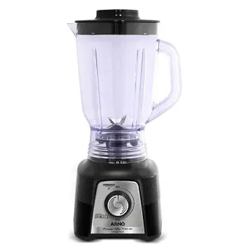 Liquidificador Arno Powermix 700W LQ35, Preto, com 4 Lâminas Zelkrom, Tecnologia Limpa Fácil e Controle de Velocidade Comfort Control, 220V