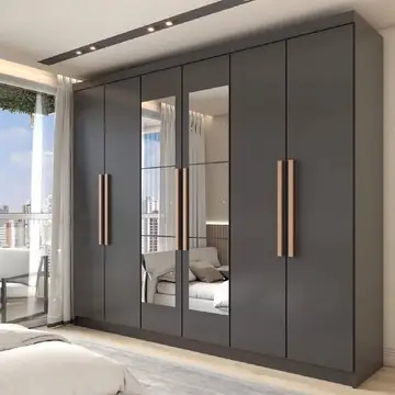Guarda-Roupa Casal Odisseia 6 Portas 2 Gavetas com Espelho
