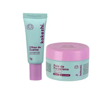 Kit Dupla Renovadores Faciais Kokeshi Pele Porcelana Olhos Gueixa