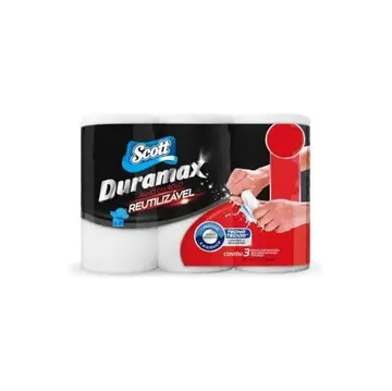 Scott Duramax Pano Reutilizável em Rolo, Branco, 174 Folhas 3 Rolos de 58 Folhas