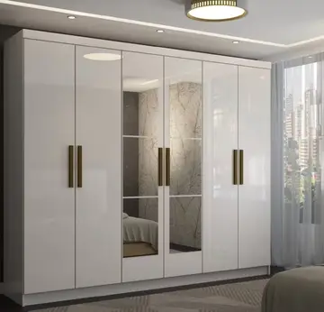 Guarda-Roupa Casal Odisseia 6 Portas 2 Gavetas com Espelho