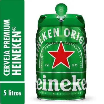 2x Cerveja Premium 5L Barril Heineken