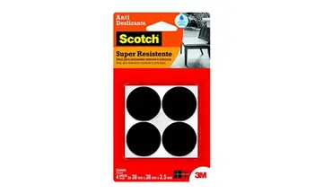 SCOTCH 3M Protetor Antideslizante Super-resistente Extragrande Preto 4 Un.