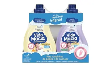 Kit Vida Macia Lava Roupas e Amaciante - Glicerina e Camomila 2 x 1L