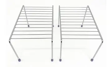 Kit 2 Organizadores de Cozinha Aramado Cromado para Armário Prateleira Multiuso 32cm