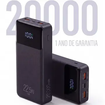 Power Bank Carregador Portátil Pro 20000mAH ELG PB200BK