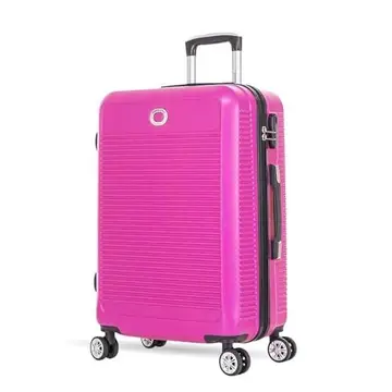 SANTINO Mala de Viagem Grande 32kg Rígida ABS 4 Rodas 360º com Segredo Leve Resistente Flexível Antifurto Pink tamanho 24 polegadas