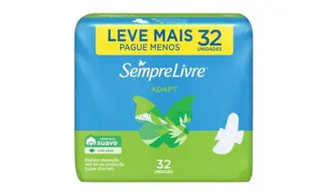 3x Sempre Livre Absorvente Externo Com Abas Suave, 32un