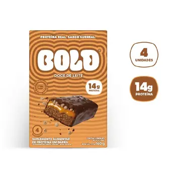 Bold Barra de Proteína Doce de Leite 14g Kit com 4 Unidades