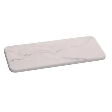 LYOR Bandeja Retangular Absorvente para Pia 25cm x 10cm Marmorizado Pedra Diatomita