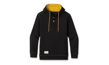 Field & Stream Moletom masculino com capuz e zíper 1/4 com gola redonda, Preto, M