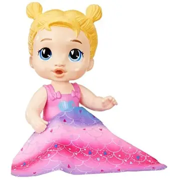 Baby Alive Mermaid Splash Harper Hugs, boneca loira em plástico a prova
