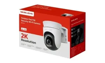 Mercusys MC510 Câmera de Segurança Wi-Fi Externa 2K 3MP, Rotação 360°, Visão Noturna Colorida, Detecção de Pessoas e Rastreamento de Movimen