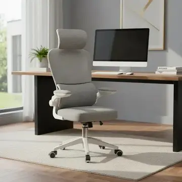 Cadeira Ergonômica Python Fly B07 Cinza Com Suporte Lombar