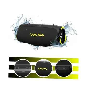 Caixa de Som Bluetooth Boombox Boom 110 40W Rms Ipx7 Waaw By Alok
