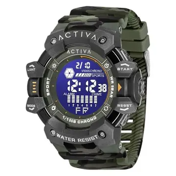 Invicta Relógio digital digital Essentials verde exército