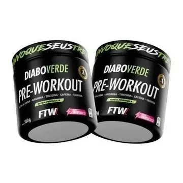 Kit 2x Pré Treino Diabo Verde Pre-Workout 150g - Ftw Vários sabores