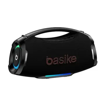 Caixa de Som Portátil Basike Bluetooth 200W Graves Fortes 18000mAh Ipx6 À Prova D'água Rgb e Tws