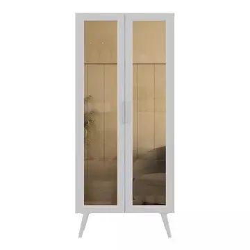 Cristaleira com 2 Portas de Vidro Retrô 68cm Urban Multimóveis MP6040