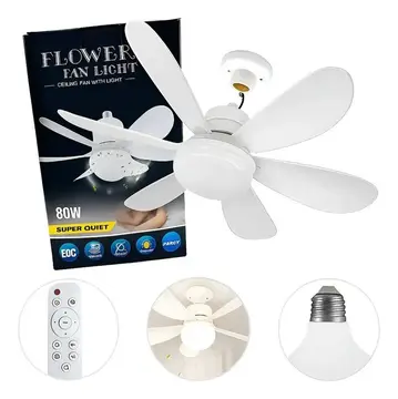 ventilador de teto lâmpada 80w led e27 bivolt
