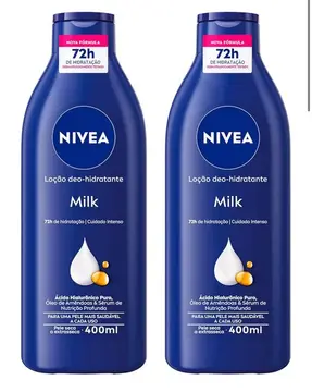 loção hidratante nivea milk pele seca a extrasseca 400ml