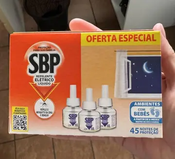 repelente sbp repelente líquido elétrico caixa com 3 unidades 32,9ml cada