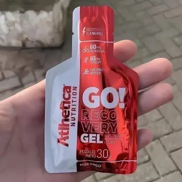 suplemento alimentar atlhetica nutrition energy now gel pack com 10 sachês 30g morango
