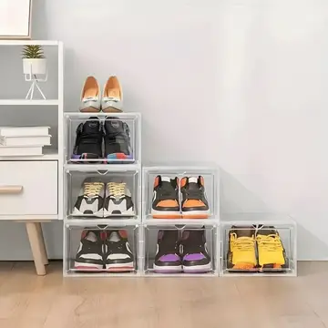 organizador de tênis caixa sneaker organizadora 10 unidades transparente tampa acrílico