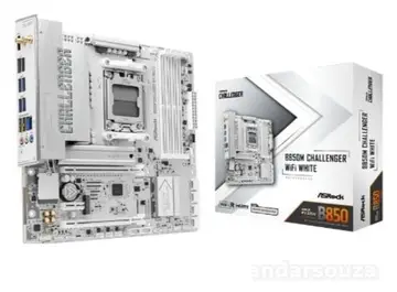 placa mãe asrock b850m challenger wifi white am5