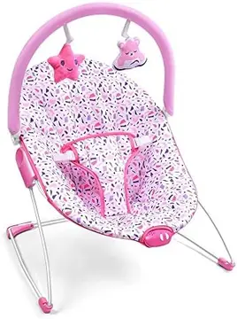cadeira de descanso para bebê multikids baby nap time 0-11kgs rosa cinto de 3 pontos com acessórios interativos bb291