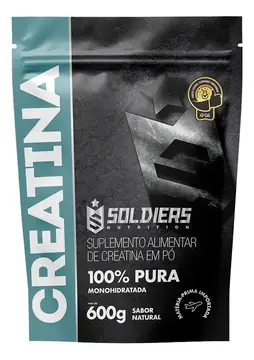suplemento soldiers nutrition creatina 600g monohidratada em pó 100% pura